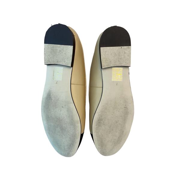 Jeffrey Campbell Arabesque Ballet Flat Bow Slip On Leather Cap Toe Black Size 7 - Picture 8 of 12